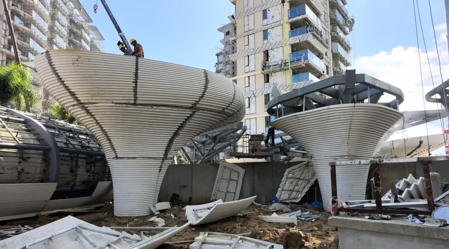 海南三亞海棠灣景觀GRC柱子造型工程案例 海南三亞海棠灣景觀GRC柱子造型工程案例